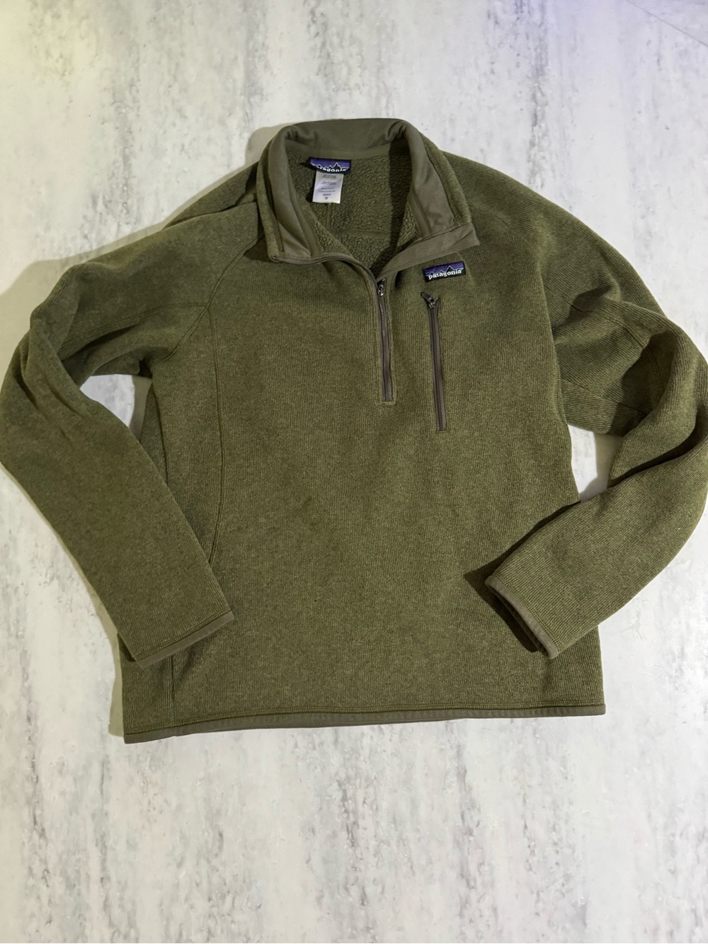 Patagonia Men’s Better Sweater Green Quarter-Zip Outdoor Fleece Pullover M